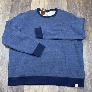 Blake Shelton x Lands End Men's XL Crewneck Sweatshirt Blue Fleece Lined NWT